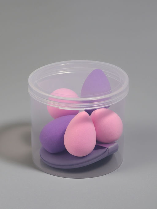 Спонжи для макияжа, в футляре, 7 шт., МИКС