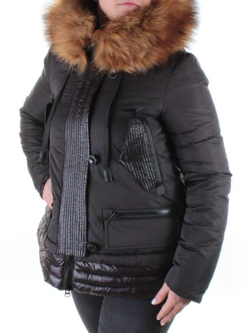 H1053 BLACK Куртка демисезонная женская Enovich - Фабричный китай фото 3