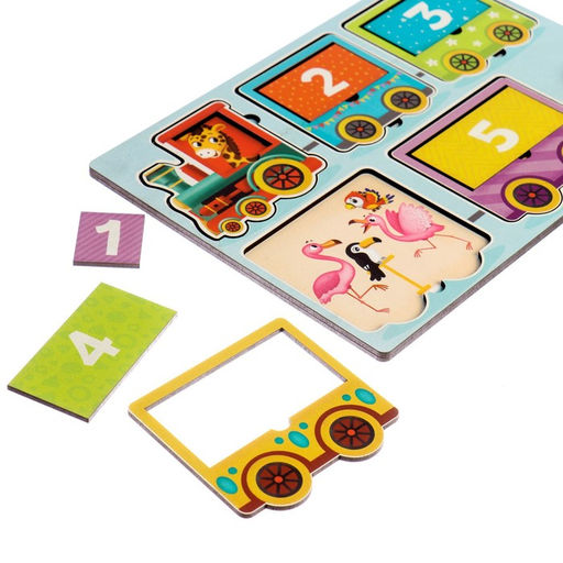 Пазл деревянный с чипом Весёлый паровозик - Лесная мастерская фото 4