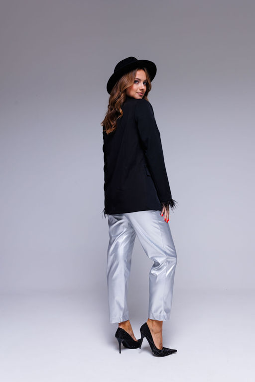 Брюки AURA 4117-170 серебро  фото 3