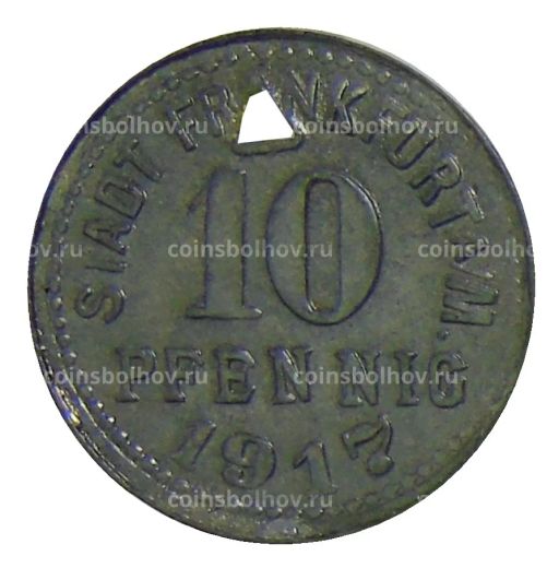 10 пфеннигов 1917 года Германия Нотгельд Франкфурт на Майне