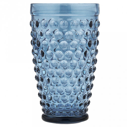 Сидней Стакан стеклянный 450мл, д8,3см, h14,5см, рельефное, цветное стекло, цвет - сапфировый (Китай) Цена указана за штуку. В коробке 6 штук. - Домашняя мода фото 2