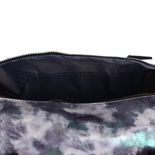 Сумка детская спортивная для девочки с блёстками, серая