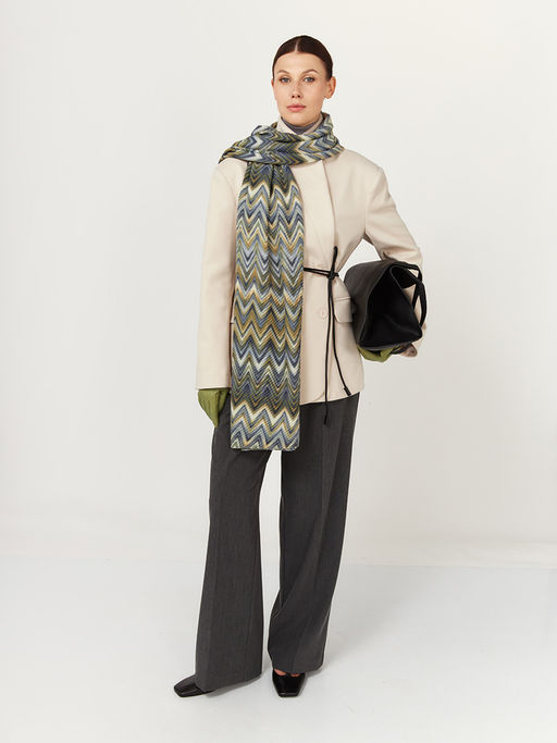 Большой, мягкий, тонкий и очень нежный двусторонний палантин с рисунком - Tantino фото 3