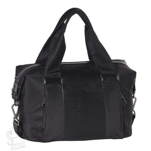 Сумка дорожная кожаная 916136-60M black Polina&Eiterou в Новосибирске