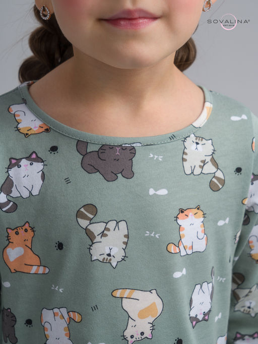 Костюм Алиса SG котята хаки-изумруд