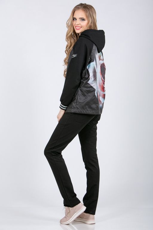 Толстовка из футера  комбинированного с плащевкой - А+б коллекция фото 6