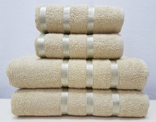 Комплект полотенец (подарочная сумка) Gulcan SWAN 4 шт. (50x90 2 шт; 70х140 2 шт) БЕЖЕВЫЙ