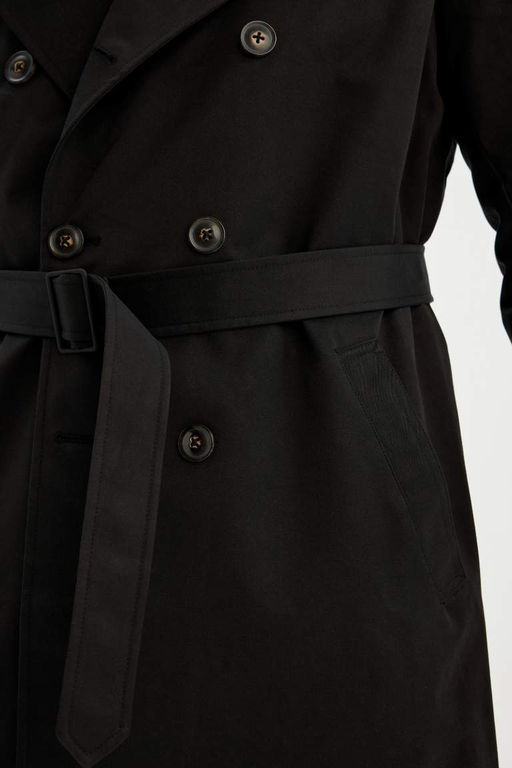 Водонепроницаемый тренч стандартного кроя на подкладке - Defacto фото 7
