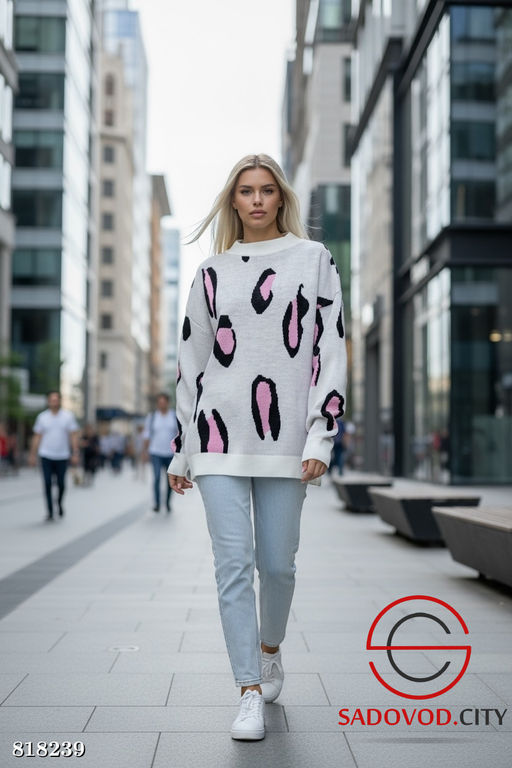 Свитер женский с принтом - Bruno фото 2