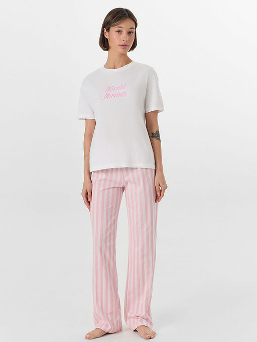 Комплект домашний женский с надписью Blissful moments