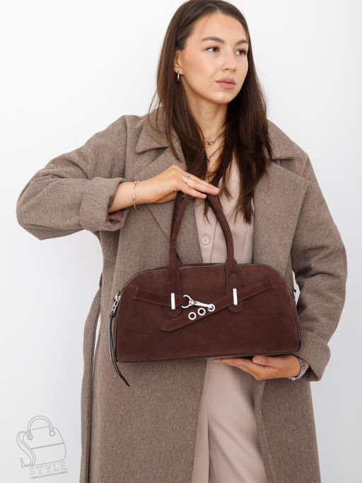 Сумка женская кожаная 91177MSS coffee Velina Fabbiano-Safenta