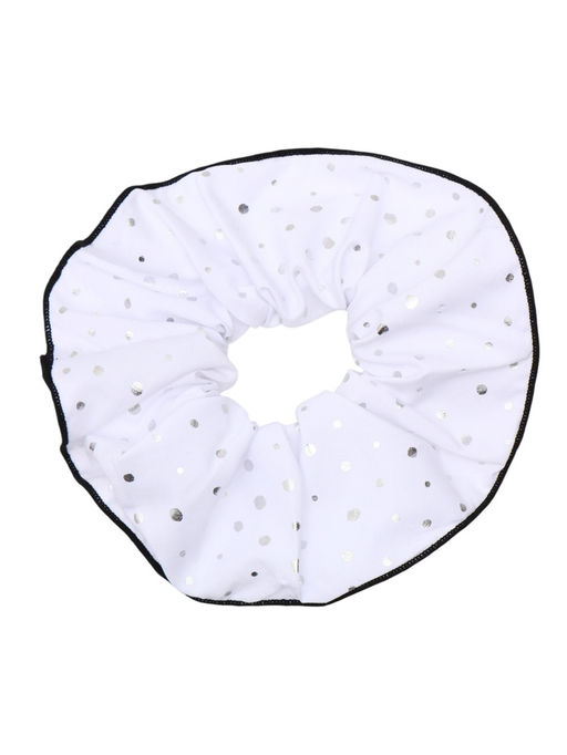 Цена за 3 шт. Резинка для волос "Орбита гранд" блеск, 14 см, белый