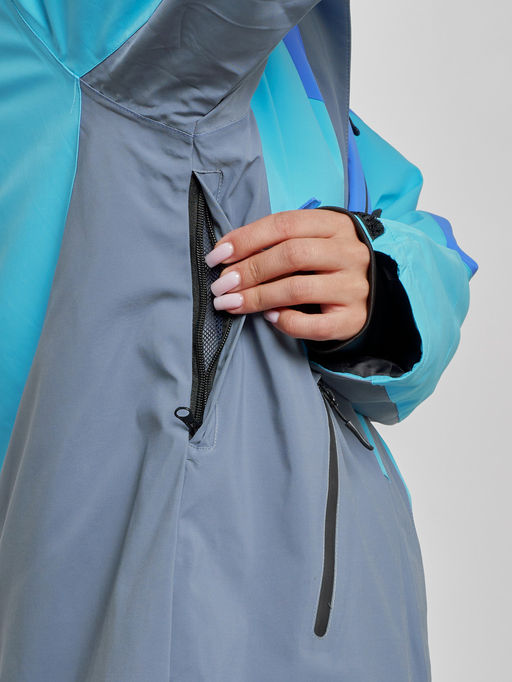 Горнолыжный костюм женский большого размера зимний синего цвета 02308S - Chunmai фото 9