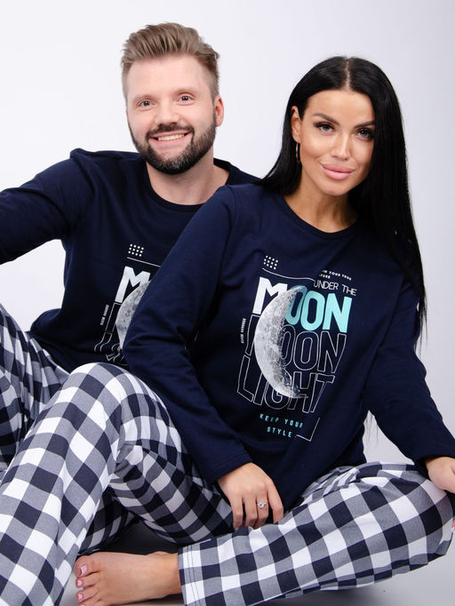 Пижама Луна футер с начёсом, трикотаж - Малина фото 7