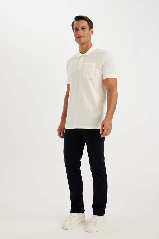 New Regular Fit K?sa Kollu Pike Basic Duz Polo Tisort - Defacto фото 5