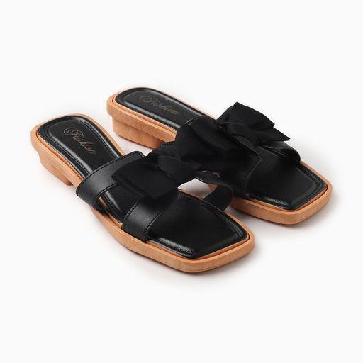 Тапочки женские с открытым носом LoveLife, размер 36-37, чёрные