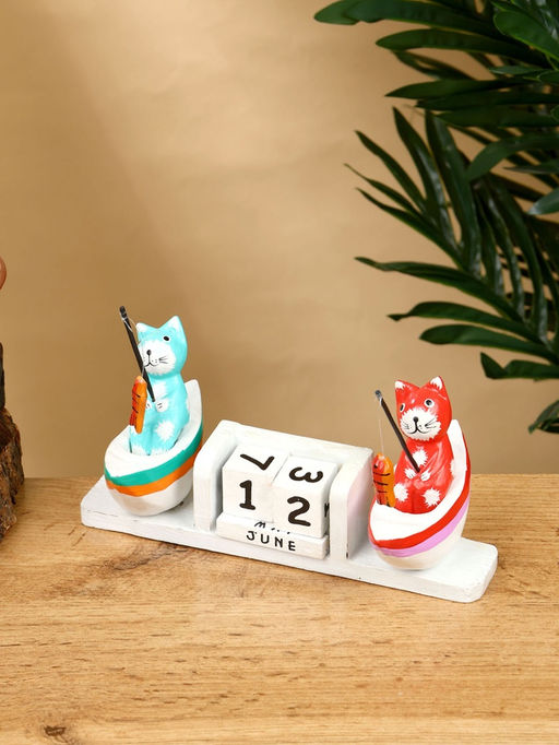 Календарь настольный Котики рыбаки, 191010 см, дерево - Simaland фото 4