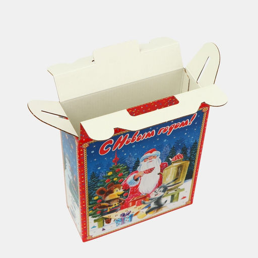 Цена за 5 шт. Подарочная коробка новогодняя Подарок Чаепитие 16,8 х 7 х 25 см. - Simaland фото 4