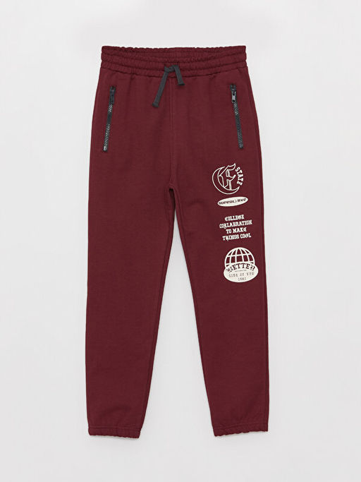 Beli Lastikli Bask?l? Erkek ?ocuk Jogger E?ofman Alt?