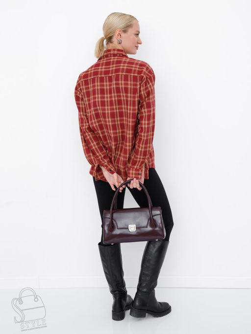 Сумка женская кожаная 0030VG wine purple Vitelli Grassi