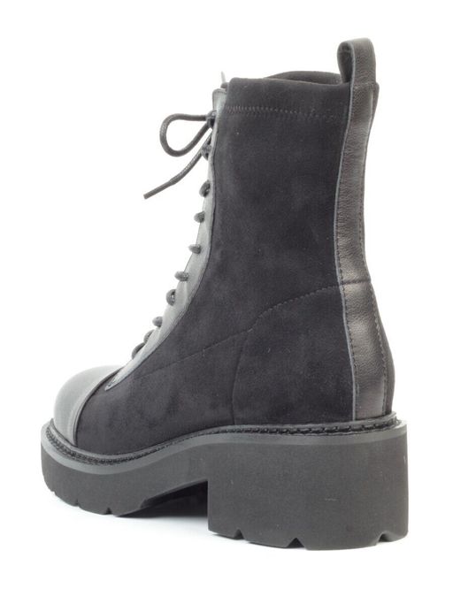 01-M03 BLACK Ботинки демисезонные женские (натуральная кожа, велюр, байка) - Фабричный китай фото 5