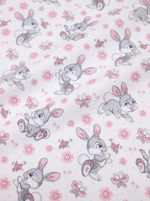 Фланель "Игривые зайчата", ш.0.95м, хлопок-100%, 170гр/м.кв