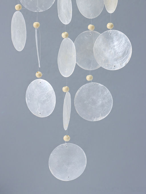 Ловец снов амулет «Месяц», перламутр, 19 кружков, d=4.8 см, 15×50 см