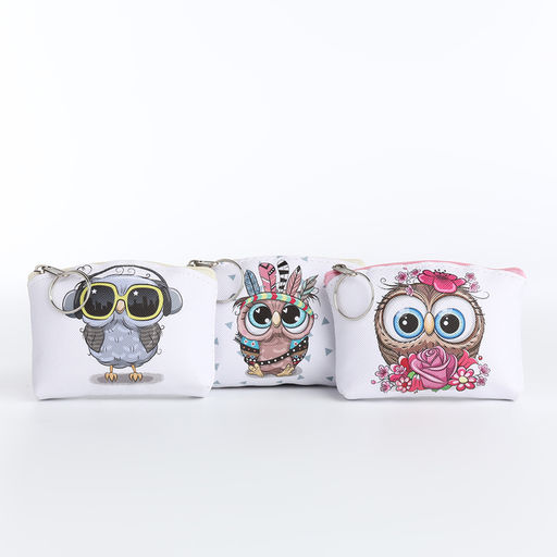 Цена за 2 шт. Кошелёк детский «Совушки» Выбражулька, маленький, монетница, МИКС