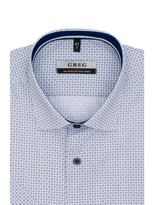 Сорочка мужская короткий рукав GREG 213/208/14391/Z/1p