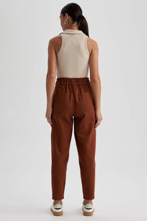 Мешковатые брюки из габардина из 100% хлопка - Defacto фото 4