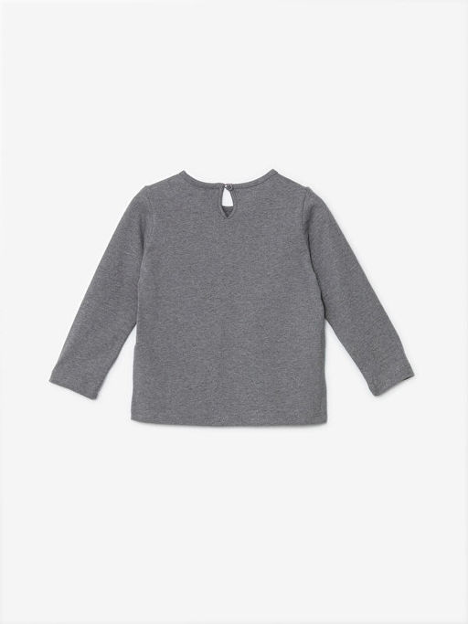 Bisiklet Yaka Uzun Kollu Bask?l? K?z Bebek Ti??rt - Waikiki фото 2