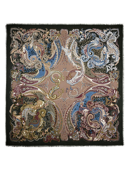 Платок жен. шелк+шерсть+мод 120х120 E16-7274-15 - Eleganzza фото 2