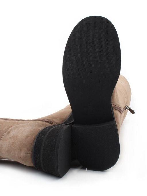 02-E37B-70HL BEIGE Сапоги демисезонные женские (натуральная замша)