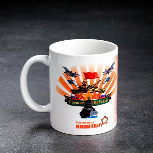 Кружка сублимация Оружие победы. Настоящему Капитану, c нанесением - Дарим красиво фото 2