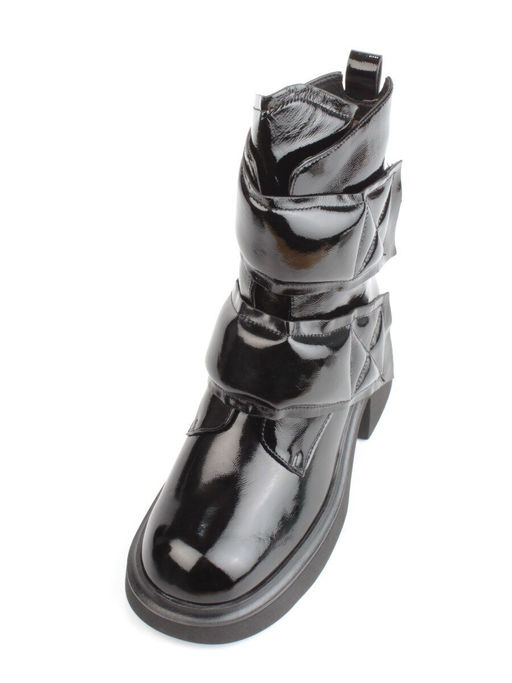 04-HSM710 BLACK Ботинки зимние женские (натуральная кожа, натуральный мех) - Фабричный китай фото 5