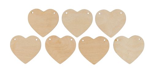 Заготовка для декорирования Mr. Carving ВД-879 Гирлянда из сердец №1 фанера 6.5 х 6.5 х 0.3 см 7 сердец