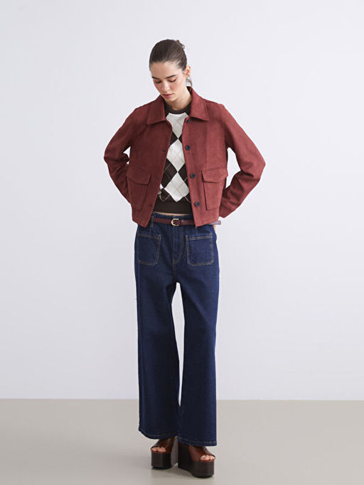 G?mlek Yaka Kad?n S?et G?r?n?ml? Ceket