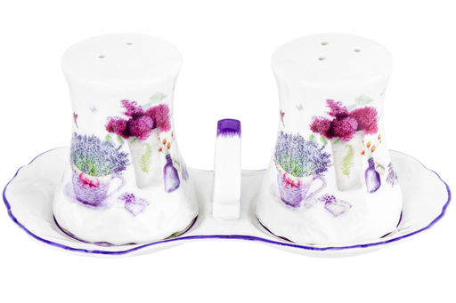 Набор д/специй 2 пр Лаванда 16,5*9*7,5 см, на подставке NEW BONE CHINA - Elan gallery фото 4