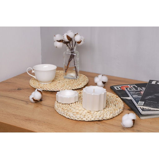 Салфетка сервировочная на стол Доляна Косичка, d=25 см, плетёная  фото 11