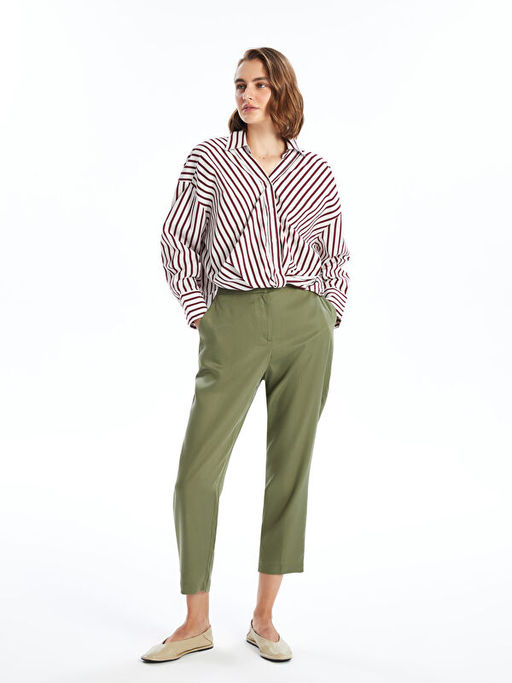 Beli Lastikli Standart Fit Kad?n Pantolon