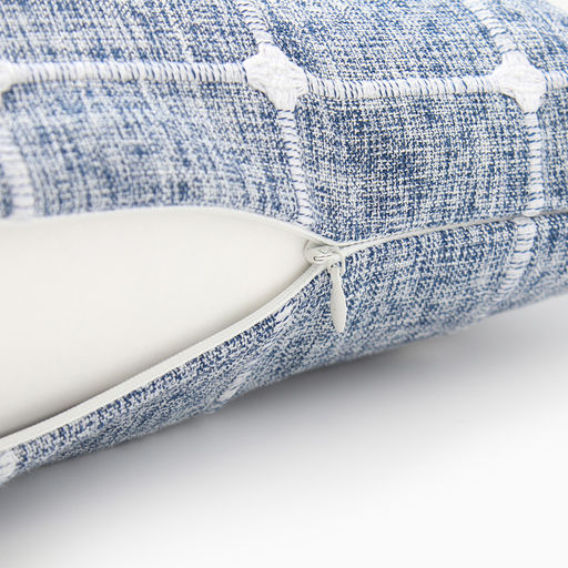 Наволочка декоративная Этель Квадраты цвет синий,45х45 см полиэстер  фото 4