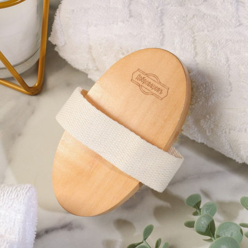 Щётка массажная для тела, из натуральной щетины, гладкая