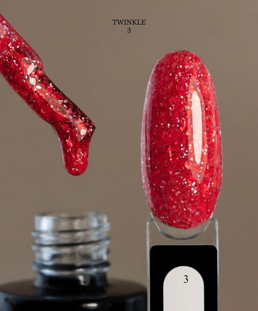 Rihard Gel Polish Twinkle 03 Гель-лак с голографическими хлопьями и блестками, 10 мл