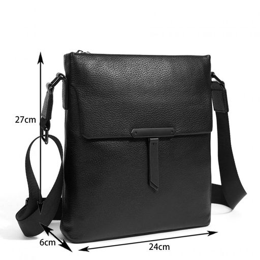 Сумка мужска, кожа, MIRONPAN 860424 Черный