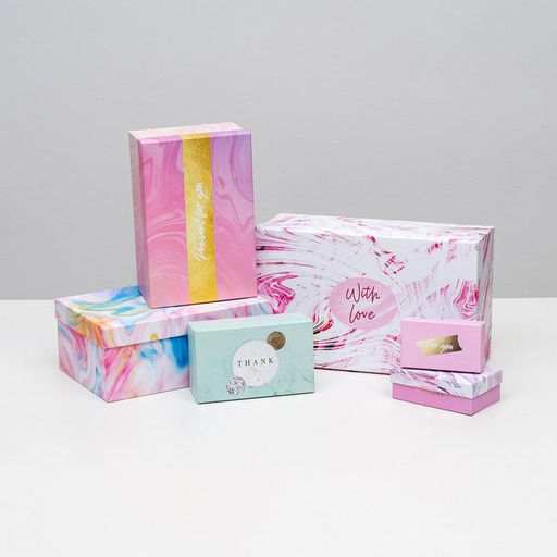 Набор коробок 15 в 1, упаковка подарочная, «Текстурный», 12×6.5×4 см - 46.5×30×17.5 см