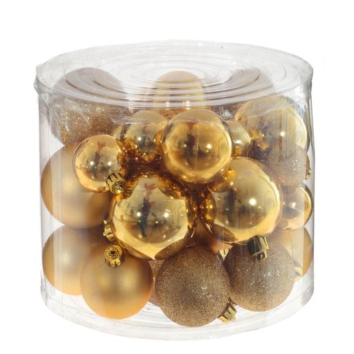 Набор из 40шт Украшение новогоднее "Шар", D 6/5/4/3 см, L14 W14 H26 см