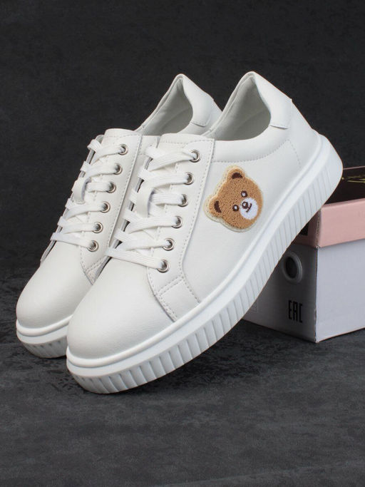 05-SD12-1D WHITE Кроссовки женские (натуральная кожа) - Фабричный китай фото 15