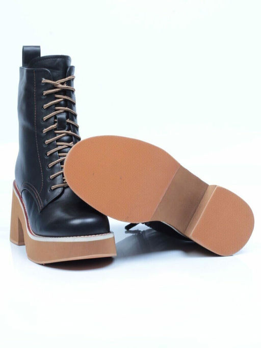 04-DMD-M7079 BLACK Ботинки зимние женские (натуральная кожа, натуральный мех) - No name фото 17