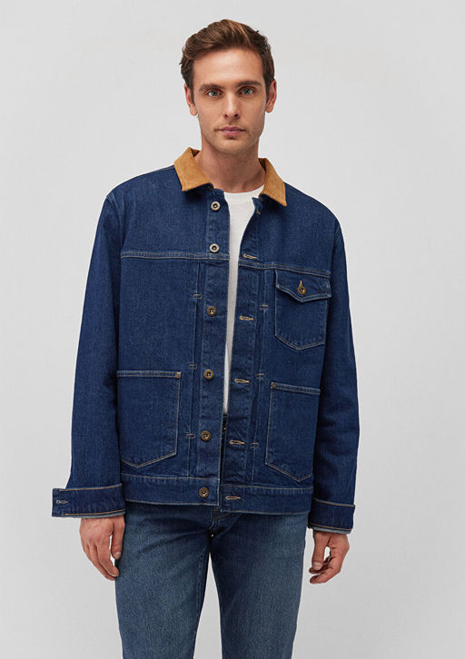 Willy Regenerative Koyu Mavi Denim Jean Ceket  фото 2